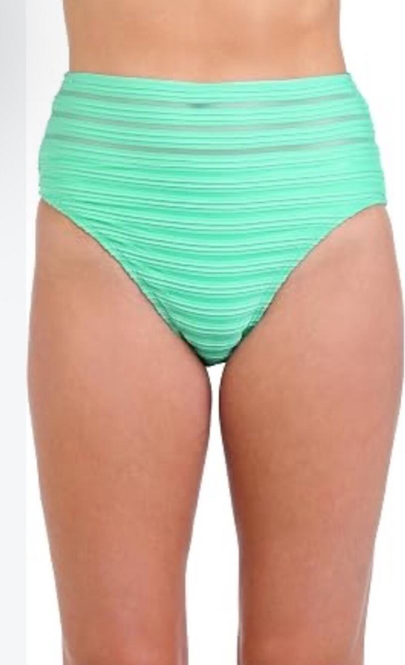 La Blanca Women's High Waist Swimsuit Bottom Bikini, Seafoam Sz 6 NWT $79